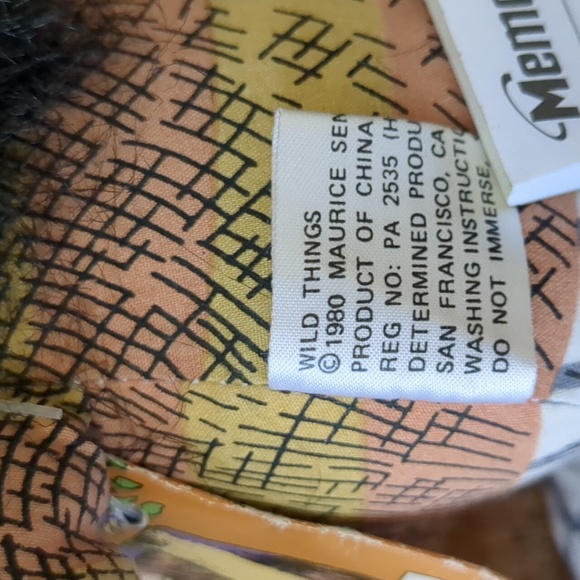 Vintage 1980 Where The Wild Things Are Moishe 14”Plush Monster Toy - Picture 4 of 14